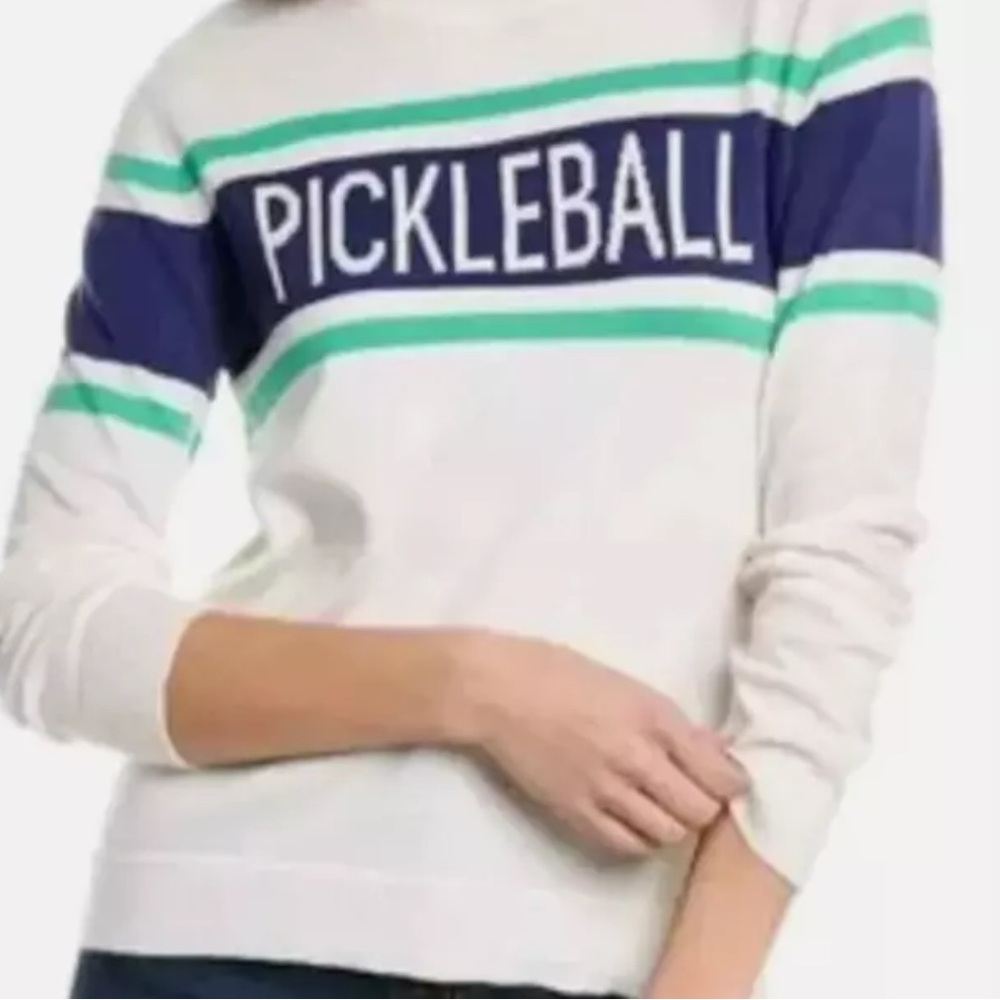 NWT 100% Cashmere “Pickleball” crewneck 🏓